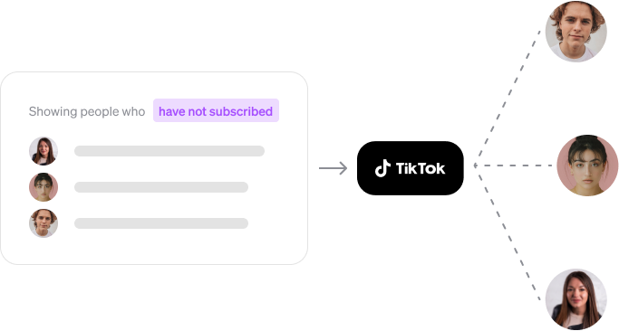 Activation de campagnes TikTok depuis Nevent